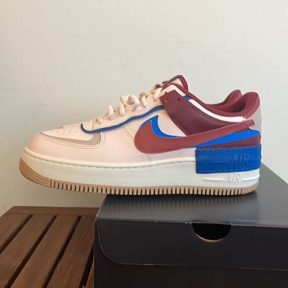 Nike Air Force 1 Shadow Light Soft Pink Team Red US Women 11/UK8.5(CI0919-601) - Picture 8 of 15